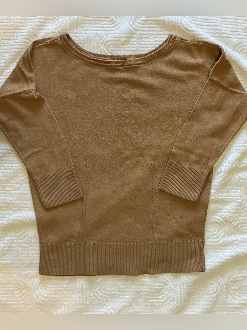 Ann Taylor Button -Back Blended Knit Sweater-Camel Size XS